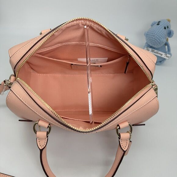 Coach 79946 Rowan Women Leather Satchel Bag Faded Blush Pink Crossbody NWT $350 - Picture 5 of 8
